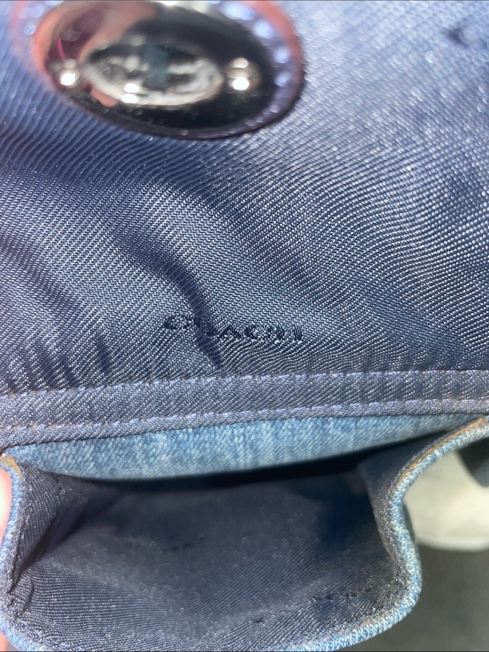Coach Denim Turnlock Rucksack - Picture 10 of 15
